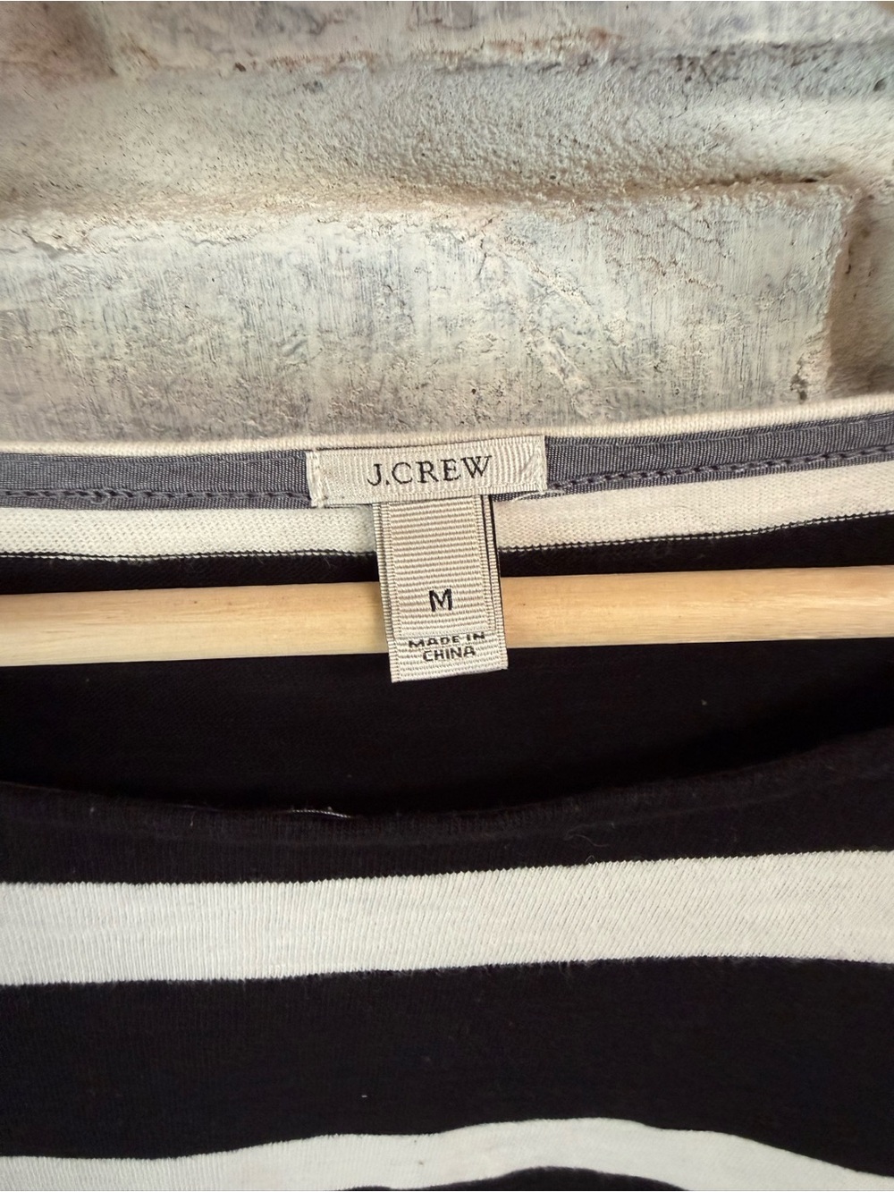 J. Crew Black and White Striped Midi Shift Dress - Picture 2 of 6